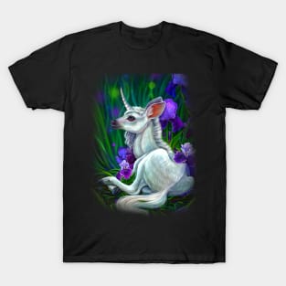 Baby unicorn in irises T-Shirt